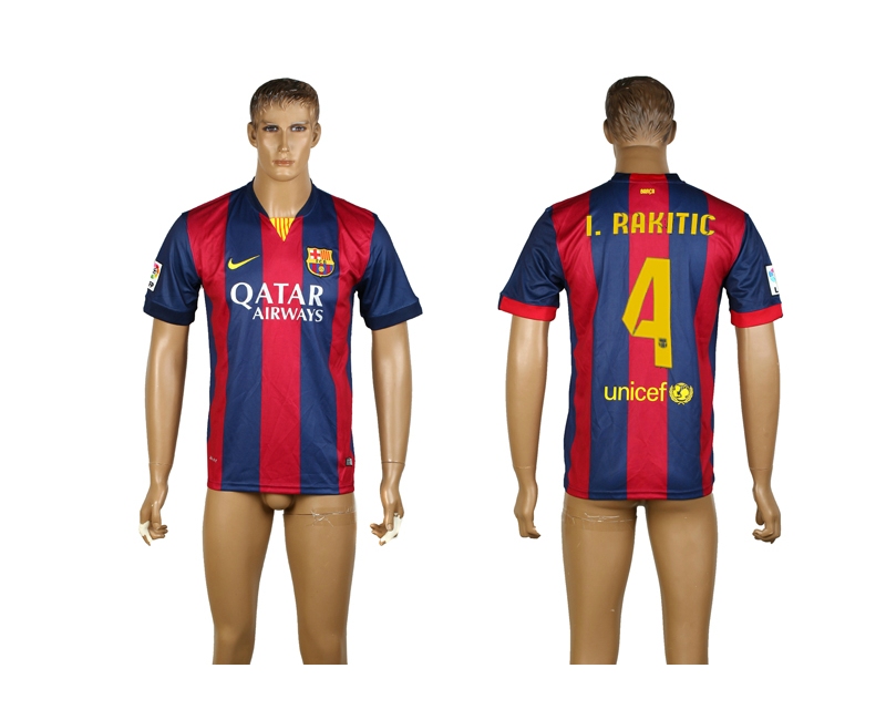 2014-15 Barcelona 4 I.Rakitic Home Thailand Jerseys