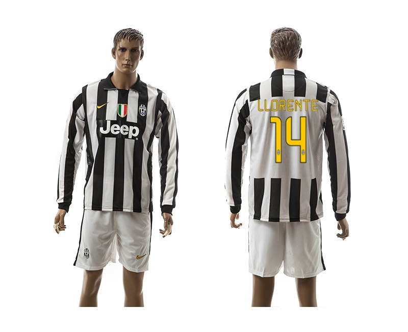 2014-15 Juventus 14 Llorebte Home Long Sleeve Jerseys