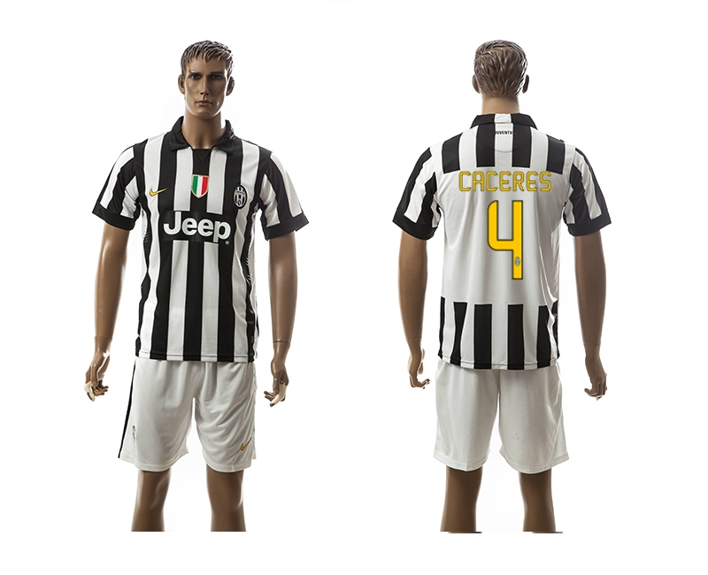 2014-15 Juventus 4 Caceres Home Jerseys