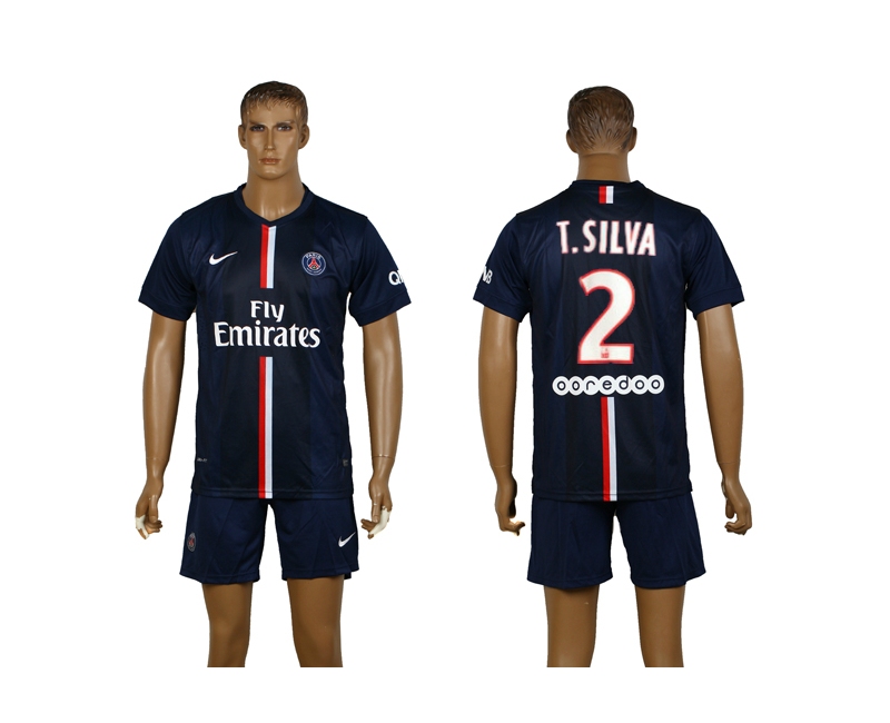 2014-15 Paris Saint Germain 2 T.Silva Home Jerseys 2014-15 Paris Saint Germain 2 T.Silva Home Jerseys