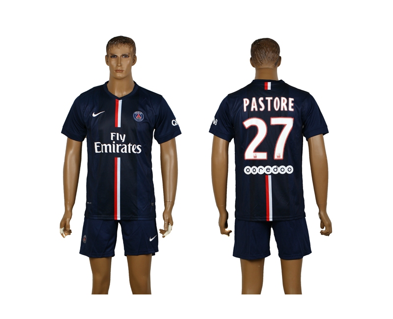 2014-15 Paris Saint Germain 27 Pastore Home Jerseys