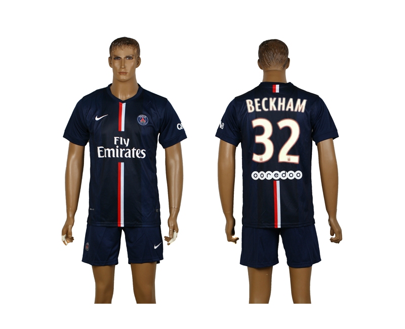 2014-15 Paris Saint Germain 32 Beckham Home Jerseys