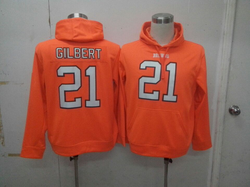 Nike Browns 21 Gilbert Orange Pullover Hoodies