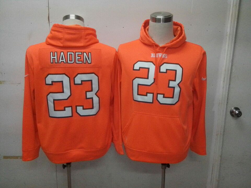 Nike Browns 23 Haden Orange Pullover Hoodies