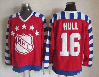 Blues 16 Hull Red Throwback Jerseys