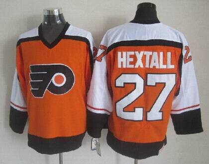 Flyers 27 Hextall Orange Throwback Jerseys