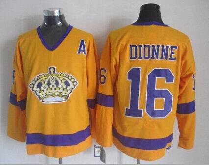 Kings 16 Dionne Yellow Throwback Jerseys