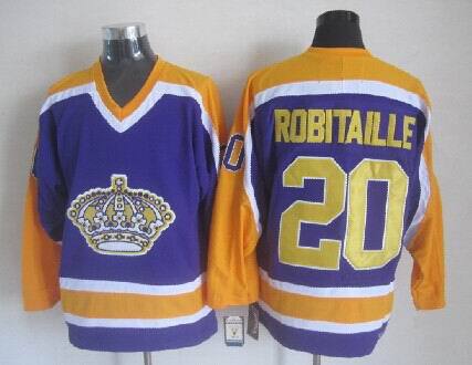 Kings 20 Robitaille Purple Jerseys