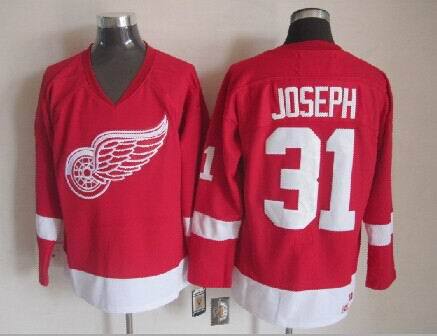 Red Wings 31 Joseph Red Jerseys - Click Image to Close
