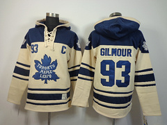 Maple Leafs 93 Gilmour Cream Hoodies Jerseys