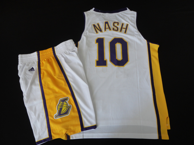 Lakers 10 Nash White New Revolution 30 Suits