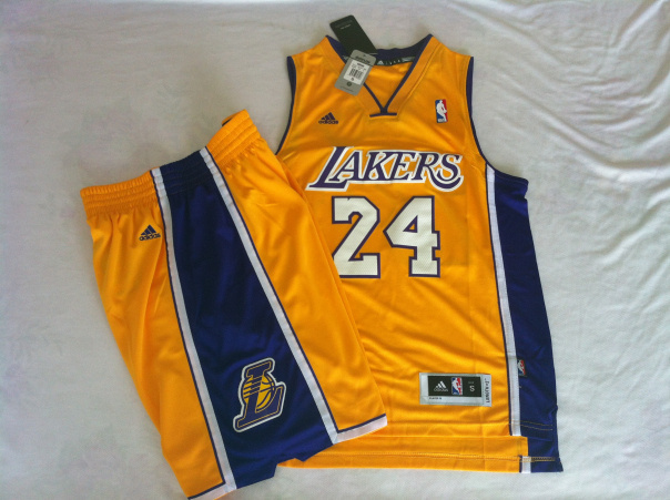 Lakers 24 Bryant Yellow New Revolution 30 Suits