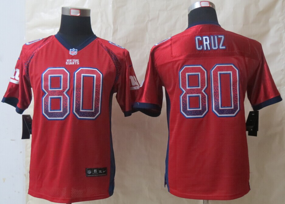 Nike Giants 80 Cruz Drift Fashion Red Youth Jerseys