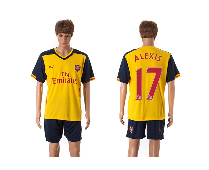 2014-15 Arsenal 17 Alexis Away Soccer Jersey