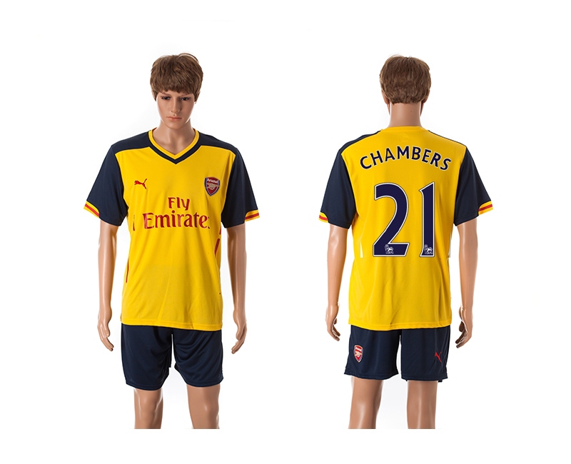 2014-15 Arsenal 21 Chambers Away Soccer Jersey
