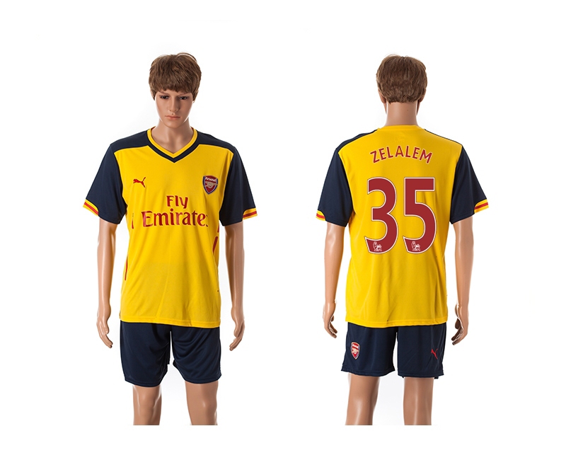 2014-15 Arsenal 35 Zelalem Away Soccer Jersey