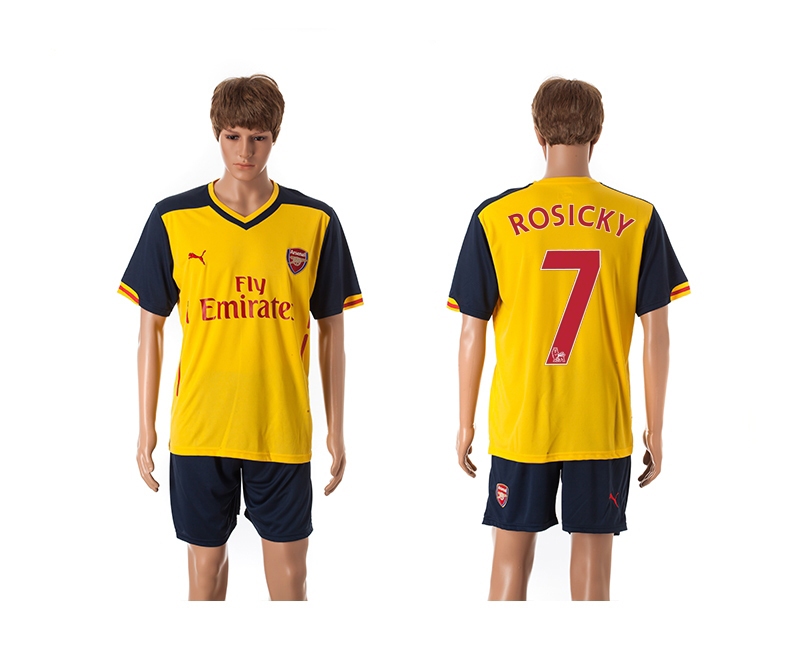 2014-15 Arsenal 7 Rosicky Away Soccer Jersey