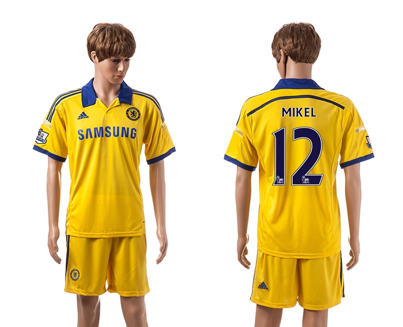 2014-15 Chelsea 12 Mikel Away Soccer Jersey