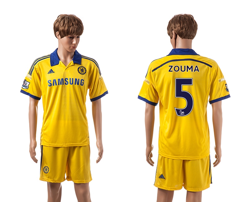 2014-15 Chelsea 5 Zouma Away Soccer Jersey