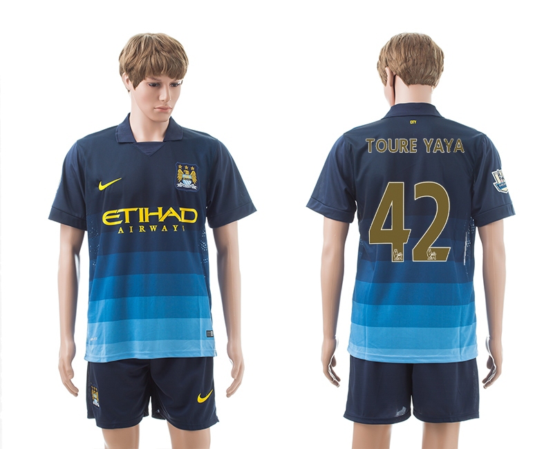 2014-15 Manchester City 42 Toure Yaya Away Soccer Jersey