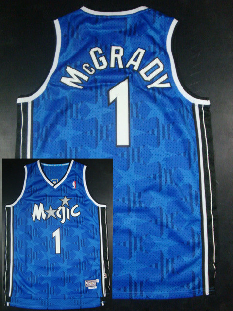 Magic 1 McGrady Blue Hardwood Classics Jerseys