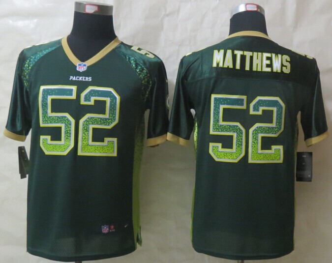 Nike Packers 52 Matthews Green Drift Fashion Youth Jerseys