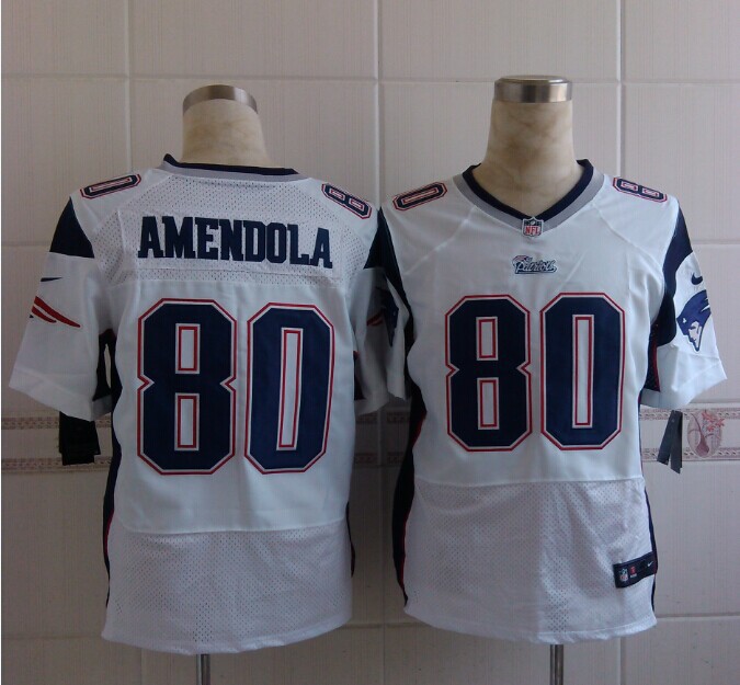 Nike Patriots 80 Amendola White Elite Jerseys