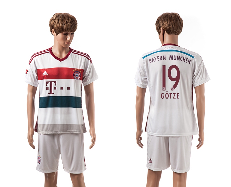 2014-15 Bayern Muchen 19 Gotze Away Jerseys