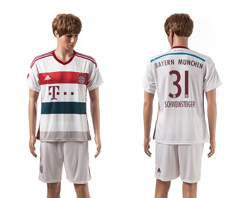 2014-15 Bayern Muchen 31 Schweinsteiger Away Jerseys