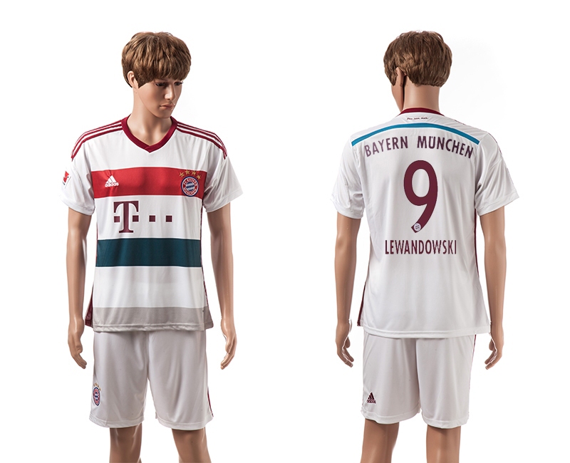 2014-15 Bayern Muchen 9 Lewandowski Away Jerseys