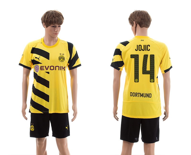 2014-15 Dortmund 14 Jojic Home Jerseys