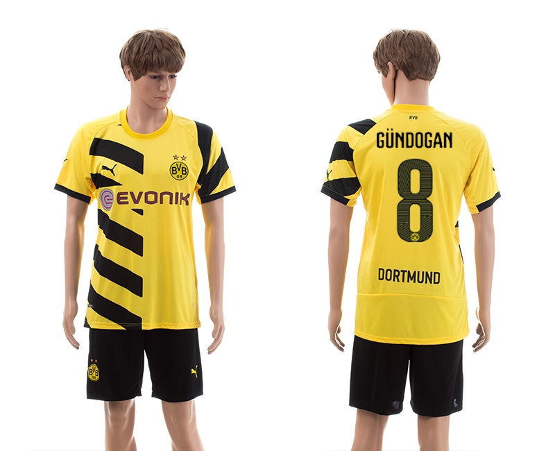 2014-15 Dortmund 8 Gundogan Home Jerseys