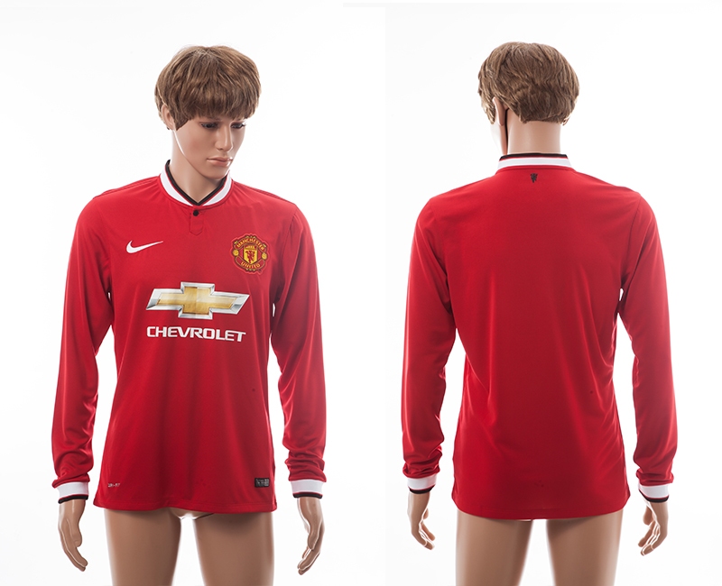 2014-15 Manchester United Home Long Sleeve Thailand Jerseys