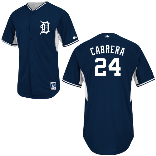 Tigers 24 Cabrera Blue New Cool Base Jerseys