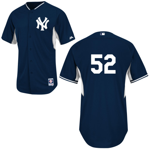 Yankees 52 Sabathia Blue New Cool Base Jerseys