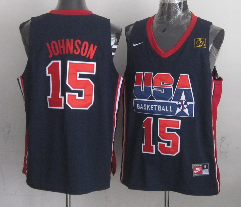 USA 15 Johnson 1992 Dream Team Jerseys