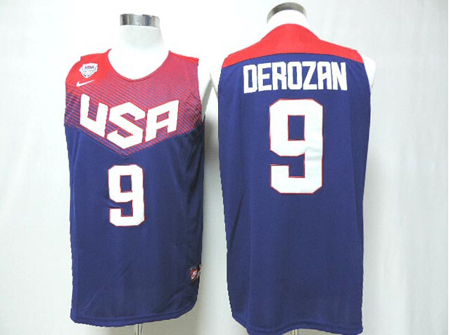 USA 9 Derozan Blue 2014 Dream Team Jerseys