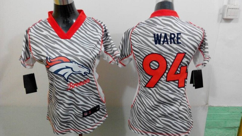 Nike Broncos 94 Ware Zebra Women Game Jerseys