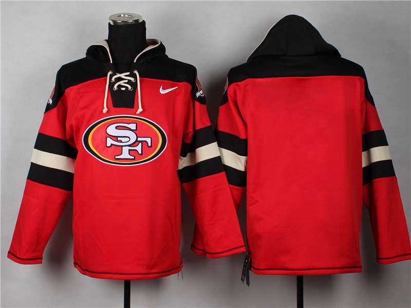 Nike 49ers Red Hooded Jerseys