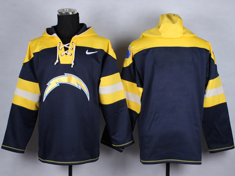 Nike Chargers Navy Blue Hooded Jerseys