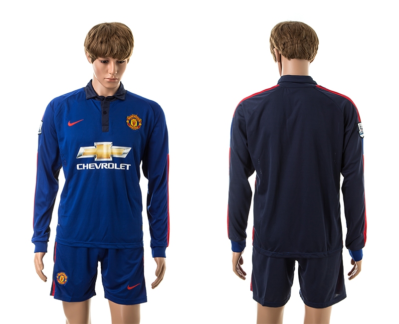 2014-15 Manchester United Away Long Sleeve Jerseys
