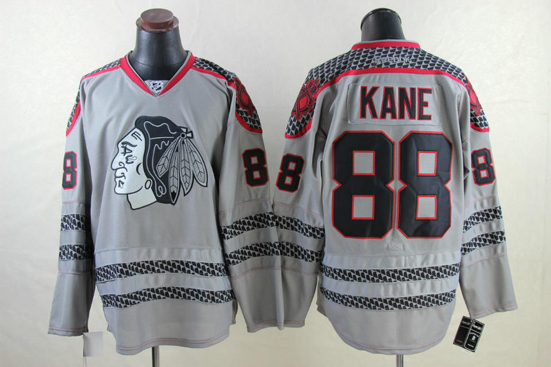 Blackhawks 88 Kane Charcoal Cross Check Premier Fashion Jerseys - Click Image to Close