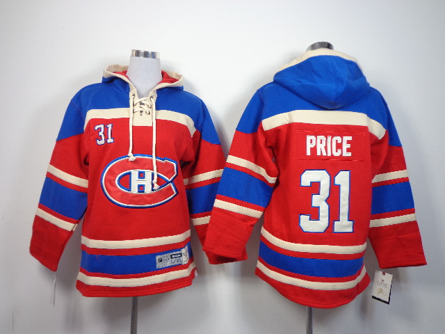 Canadiens 31 Price Red Hooded Youth Jersey