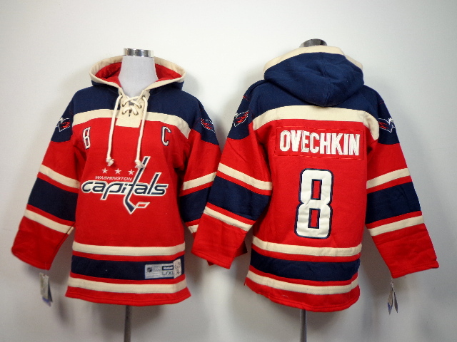 Capitals 8 Ovechkin Red Hooded Youth Jersey