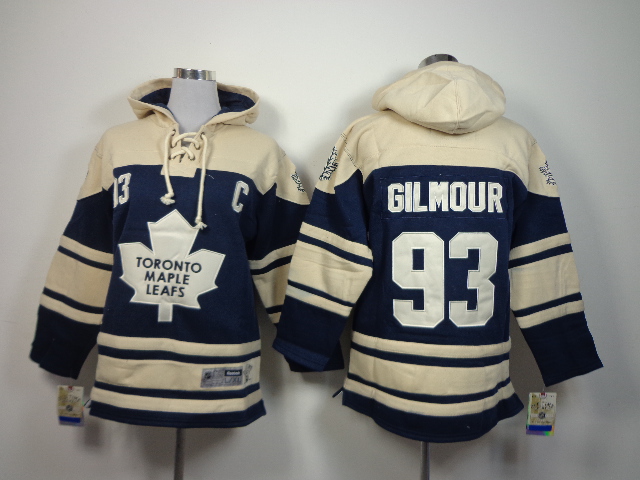 Maple Leafs 93 Gilmour Blue Hooded Youth Jersey