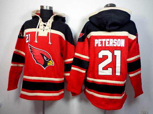 Nike Cardinals 21 Patrick Peterson Red All Stitched Hooded Sweatshirt