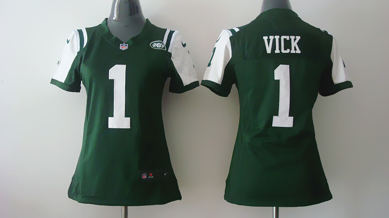 Nike Jets 1 Vick Green Women Game Jerseys