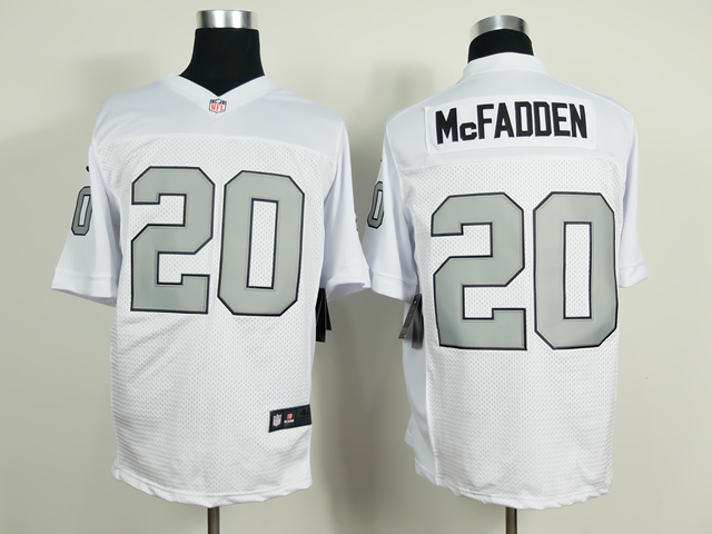 Nike Raiders 20 McFadden White Silver No. Elite Jerseys
