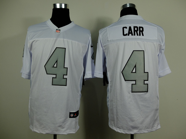 Nike Raiders 4 Carr White Silver No. Elite Jerseys