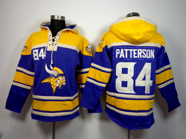 Nike Vikings 84 Cordarrelle Patterson Purple All Stitched Hooded Sweatshirt